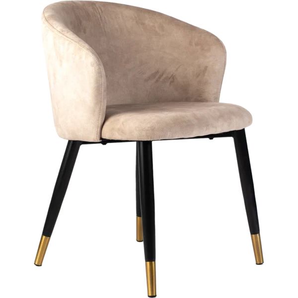 Stoel Anna Velvet Light Brown - Afbeelding 3