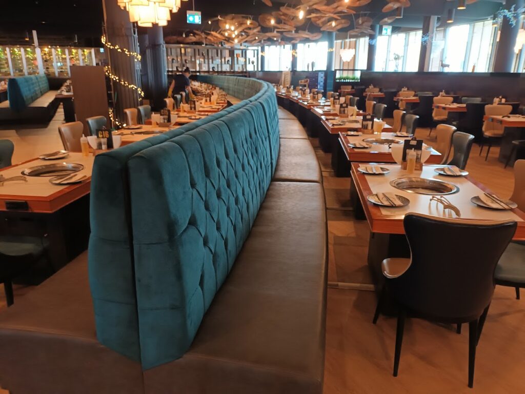 Project ronde horeca bank Korean BBQ restaurant Utrecht